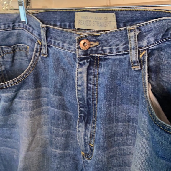 Wrangler Boot cut Relaxed Distressed Jeans 38X32 - Picture 4 of 7